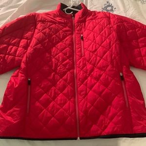Land’s End Red Quilted Jacket- Size 2X- 20W-22W. Gently-used. Looks brand new.